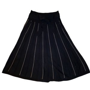 Classy Black long maxi skirt wool fabric size small. Perfect for cold days!